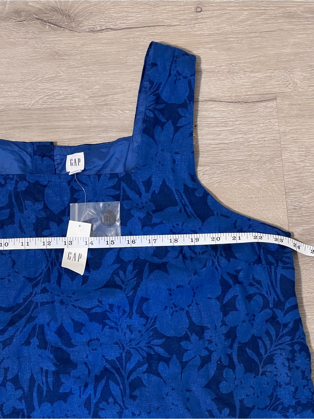 GAP Blue Floral Square-Neck Tank XL - Picture 4 of 10